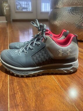 Under Armour Gray and Red Women's Hiking Trail Sneakers